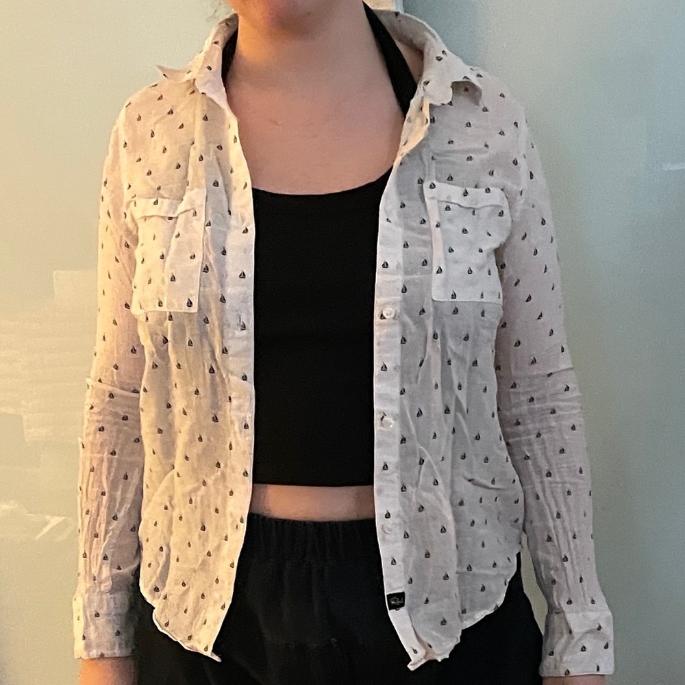 Rails Sailboat Pattern Button-Down